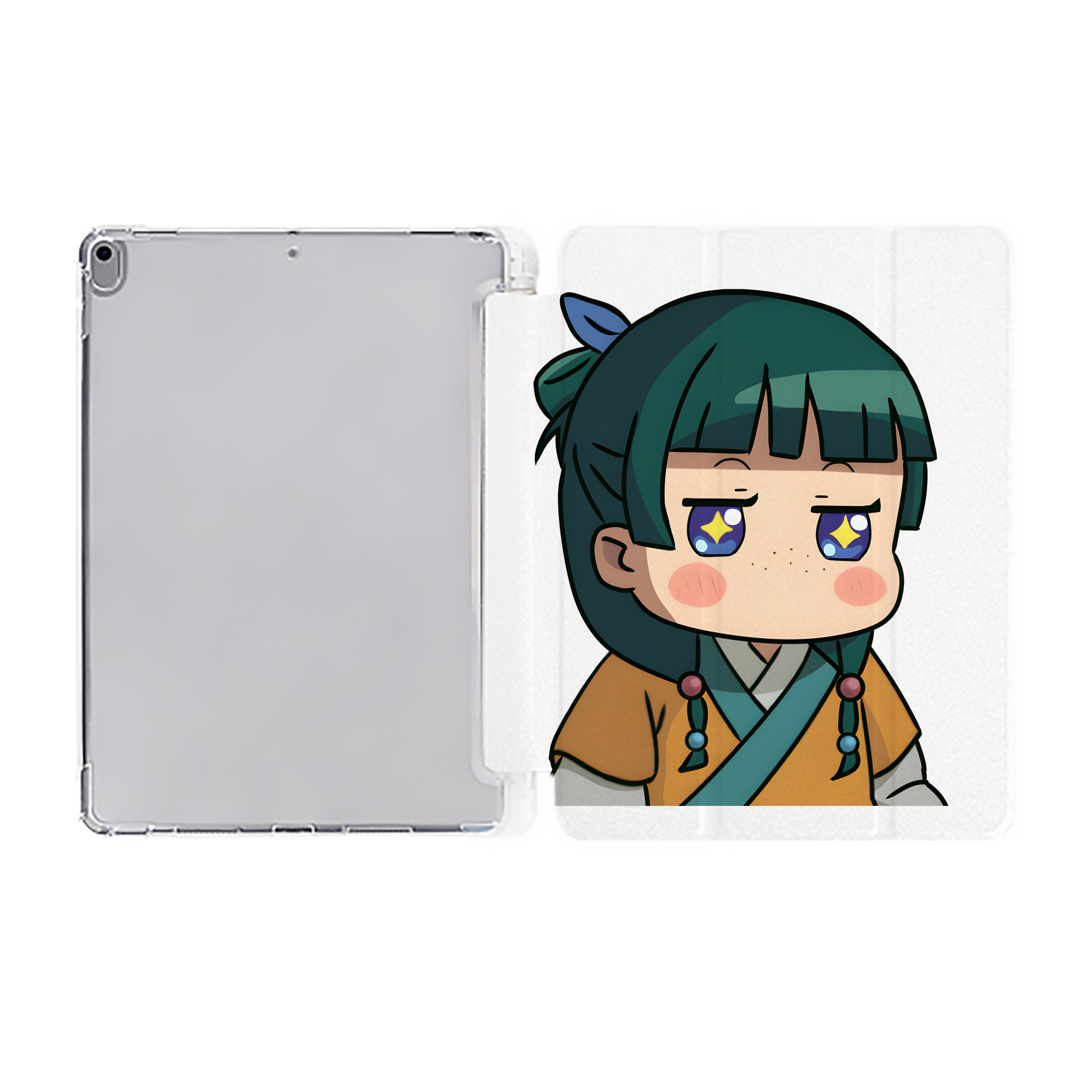 （画像用） 薬屋のひとりごと The Apothecary Diaries IPad ケース ペン収納付き 三つ折りスタンド PUレザー×シリコン 対応機種9.5/10.5/10.9インチ